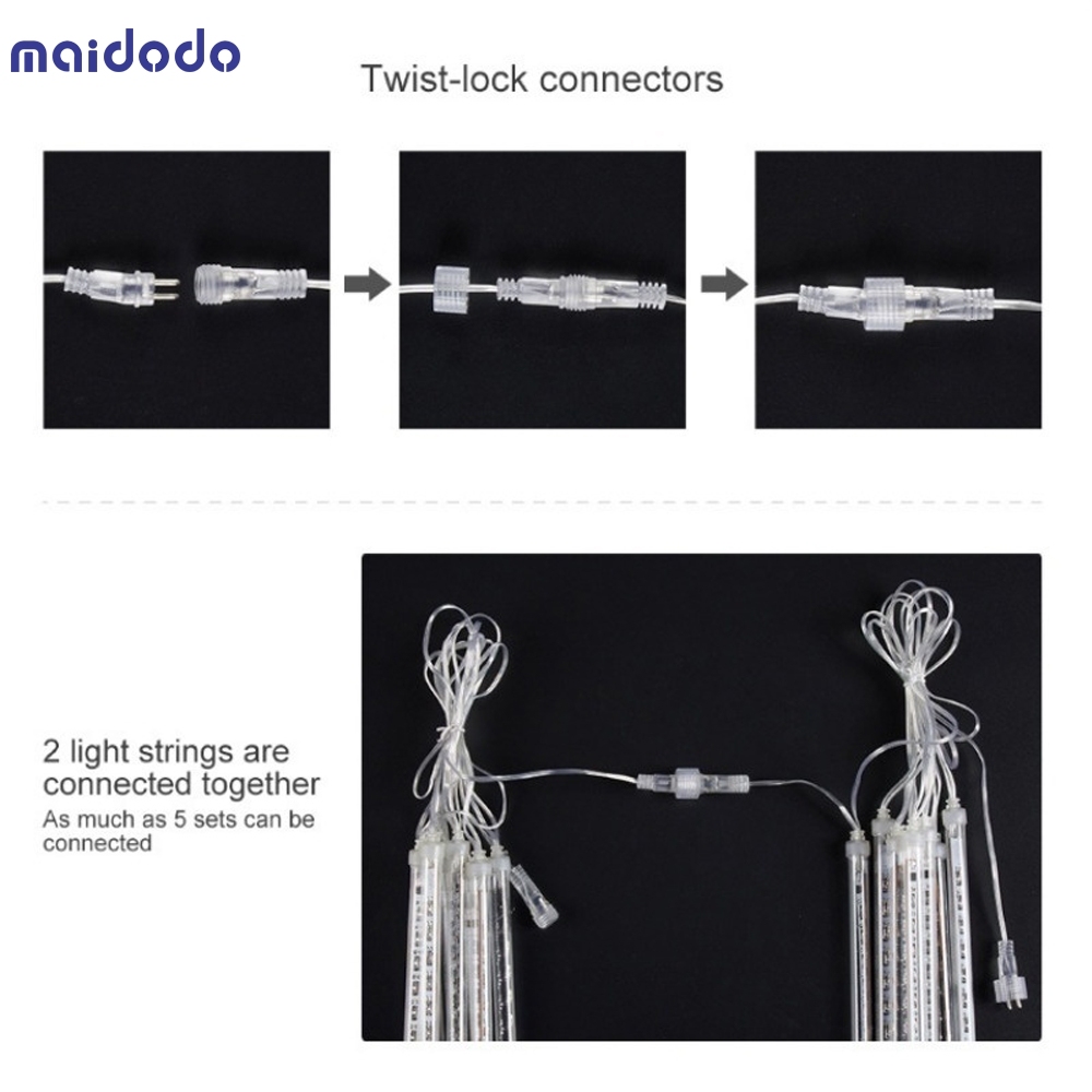 LED Meteor Shower Rain Lights Outdoor for Holiday Decoration