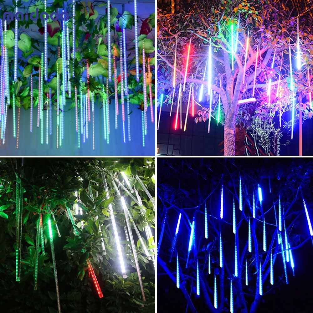 LED Meteor Shower Rain Lights Outdoor for Holiday Decoration