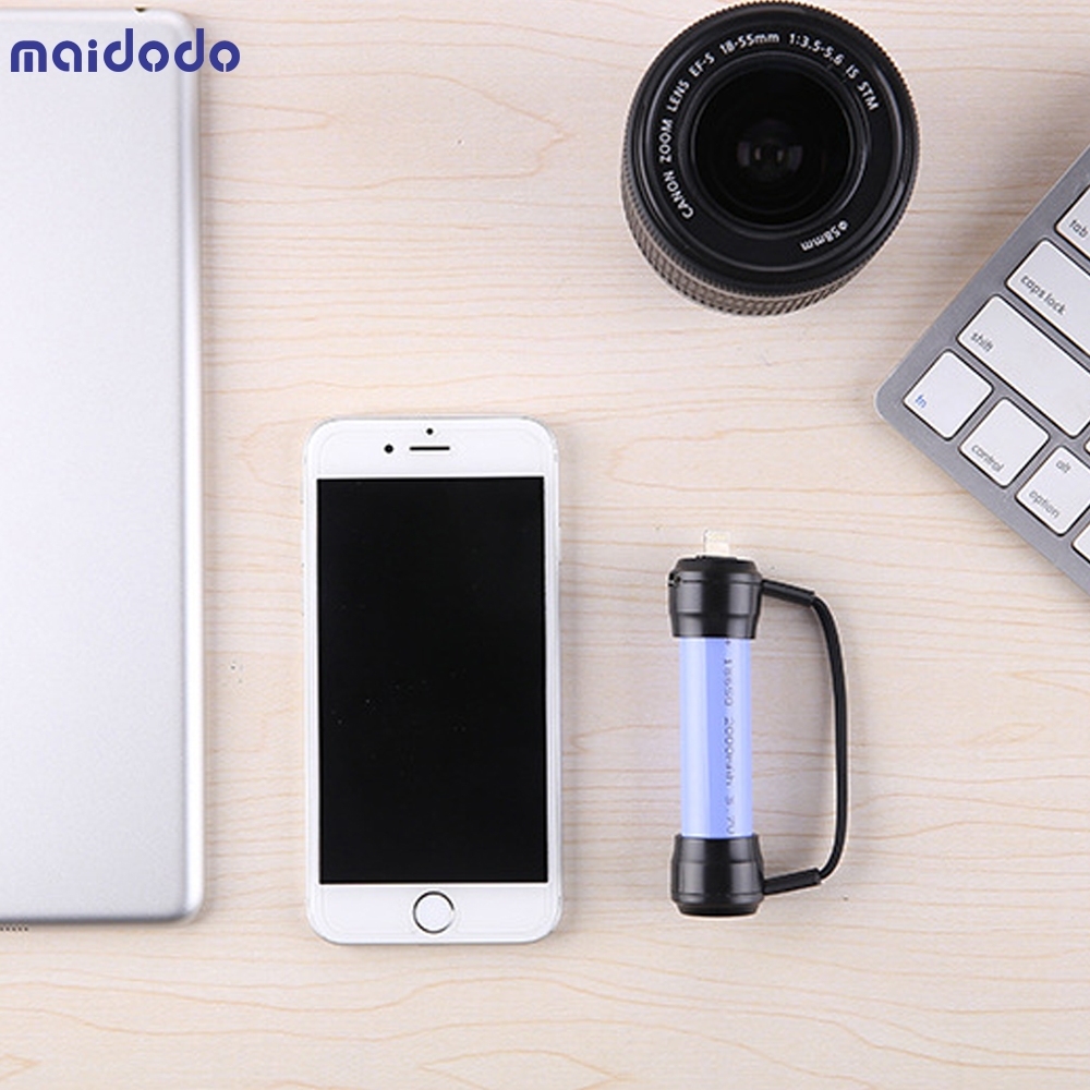 18650 charger mini magnetic emergency power supply for Apples Android phone Lighting / Micro usb / Typer-c Charging port
