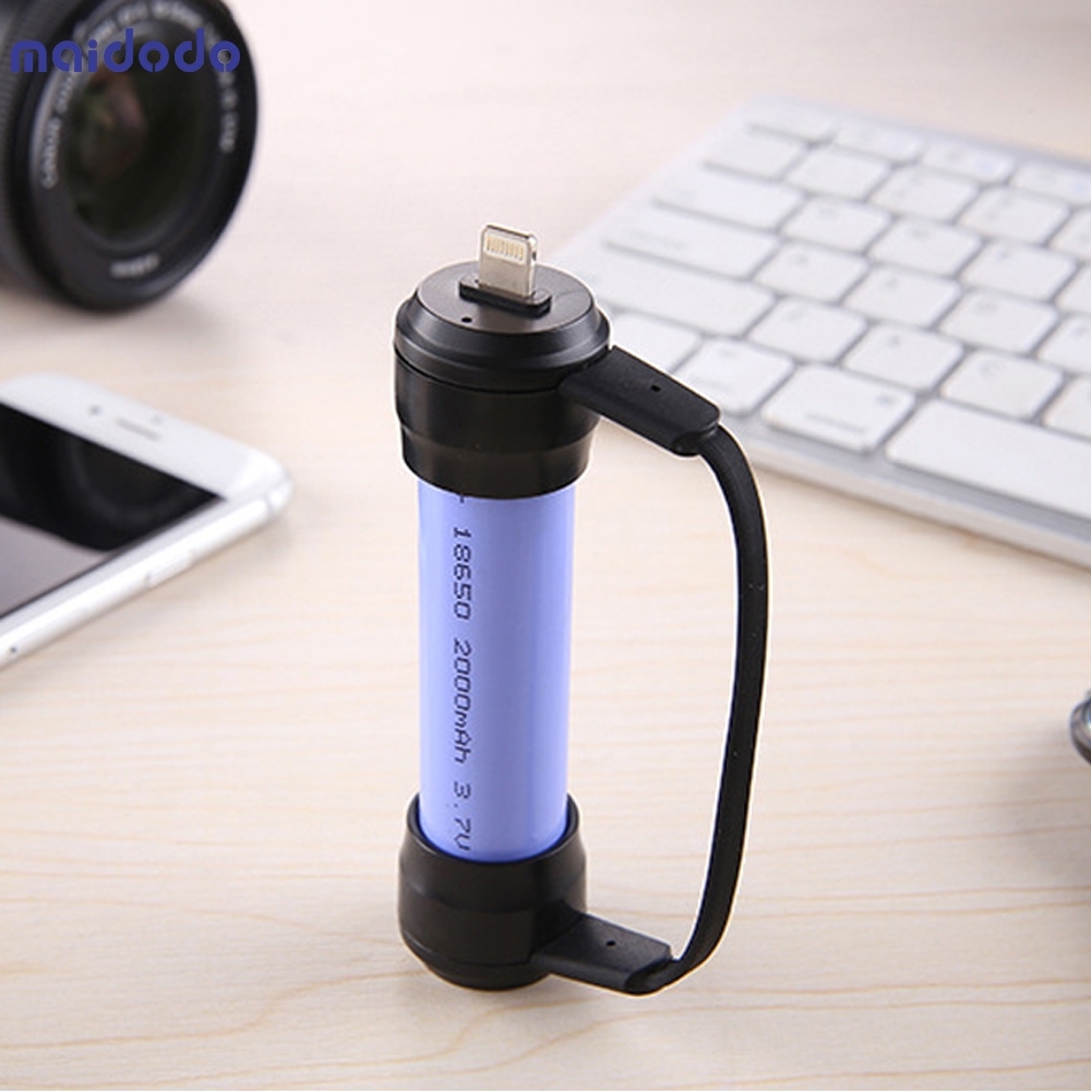18650 charger mini magnetic emergency power supply for Apples Android phone Lighting / Micro usb / Typer-c Charging port