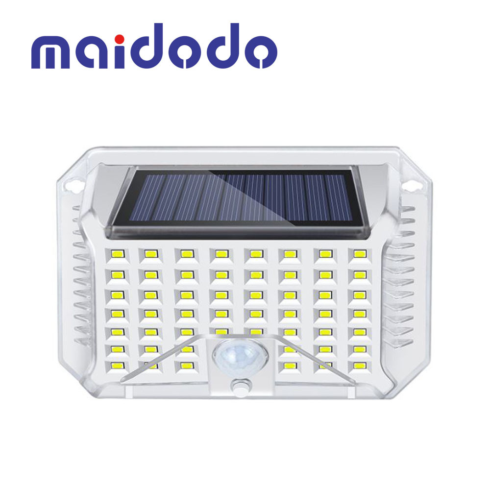 Balcony Street Outdoor Bright Custom Corner Wall Light Garden 90 led solar powered pir motion sensor wall light