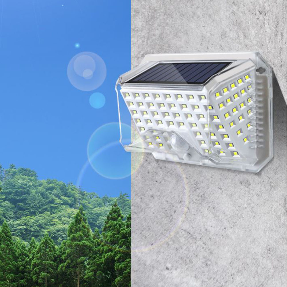 Balcony Street Outdoor Bright Custom Corner Wall Light Garden 90 led solar powered pir motion sensor wall light