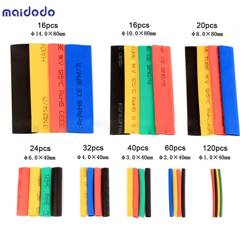 328PCS Insulation Heat Shrink Tube Assortment Wire Cable Sleeve Kit heat shrink tube