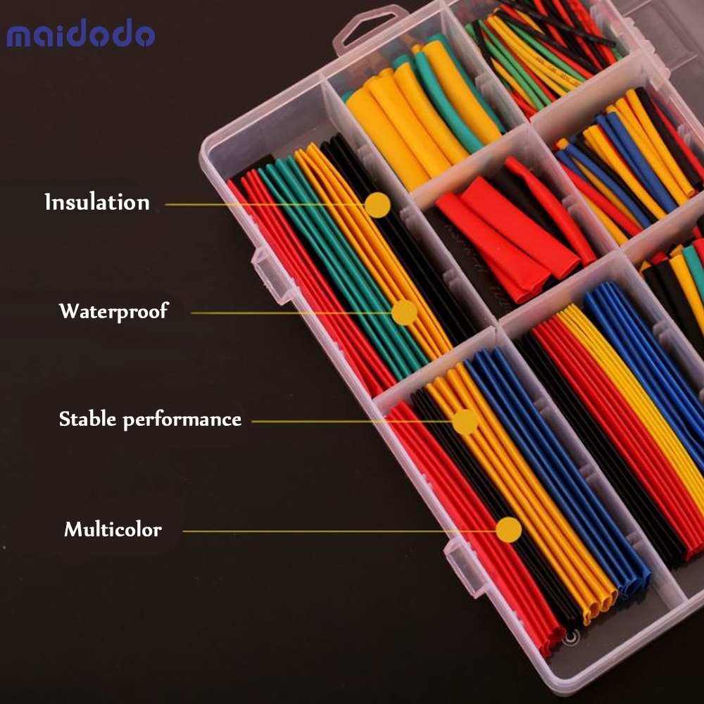 328PCS Insulation Heat Shrink Tube Assortment Wire Cable Sleeve Kit heat shrink tube