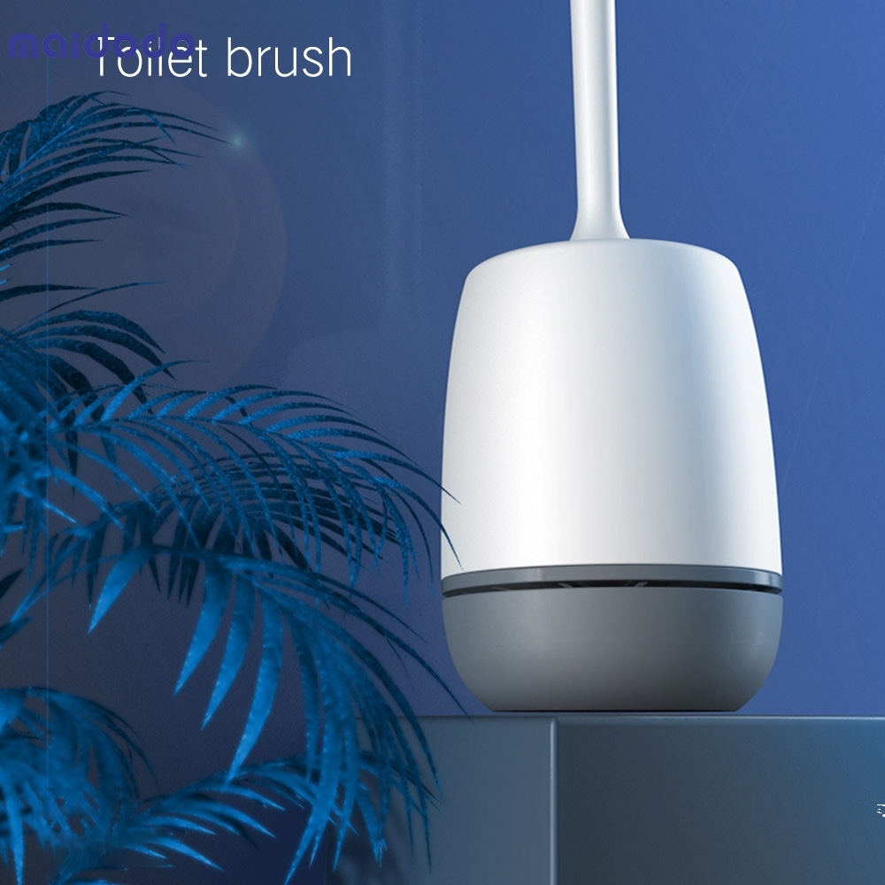 Silicone Toilet Brush Soft Bristle Bathroom Toilet Brush Holder Set Cleaning Tool Plastic Rubber