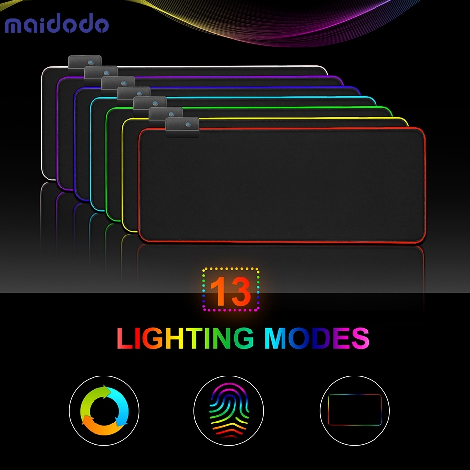 RGB Gaming Mouse Pad Led Computer Mousepad with Backlight Carpet