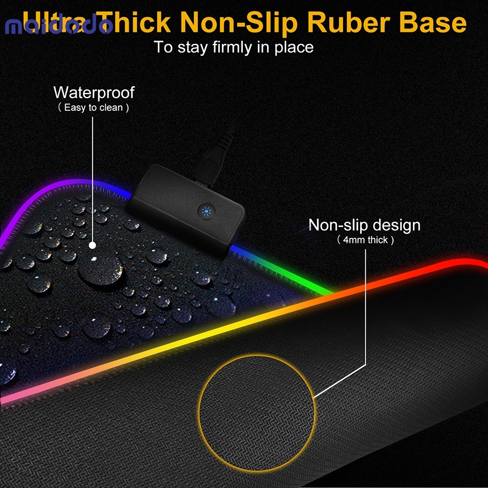 RGB Gaming Mouse Pad Led Computer Mousepad with Backlight Carpet