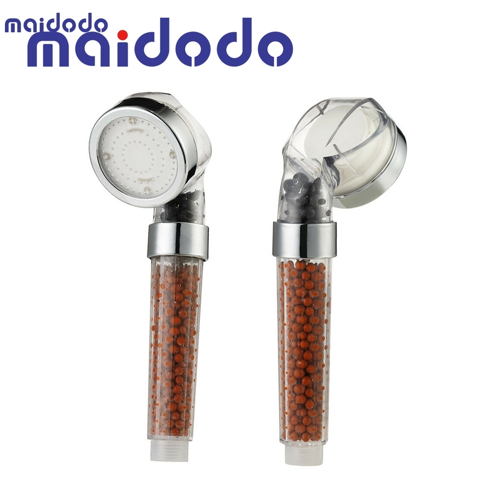 3/7 Color Changing LED Anion Spa Shower Head Temperature Control Bathroom