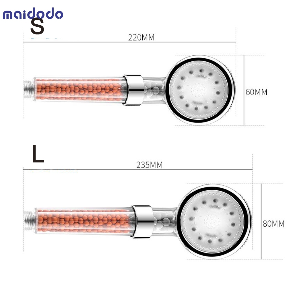 3/7 Color Changing LED Anion Spa Shower Head Temperature Control Bathroom