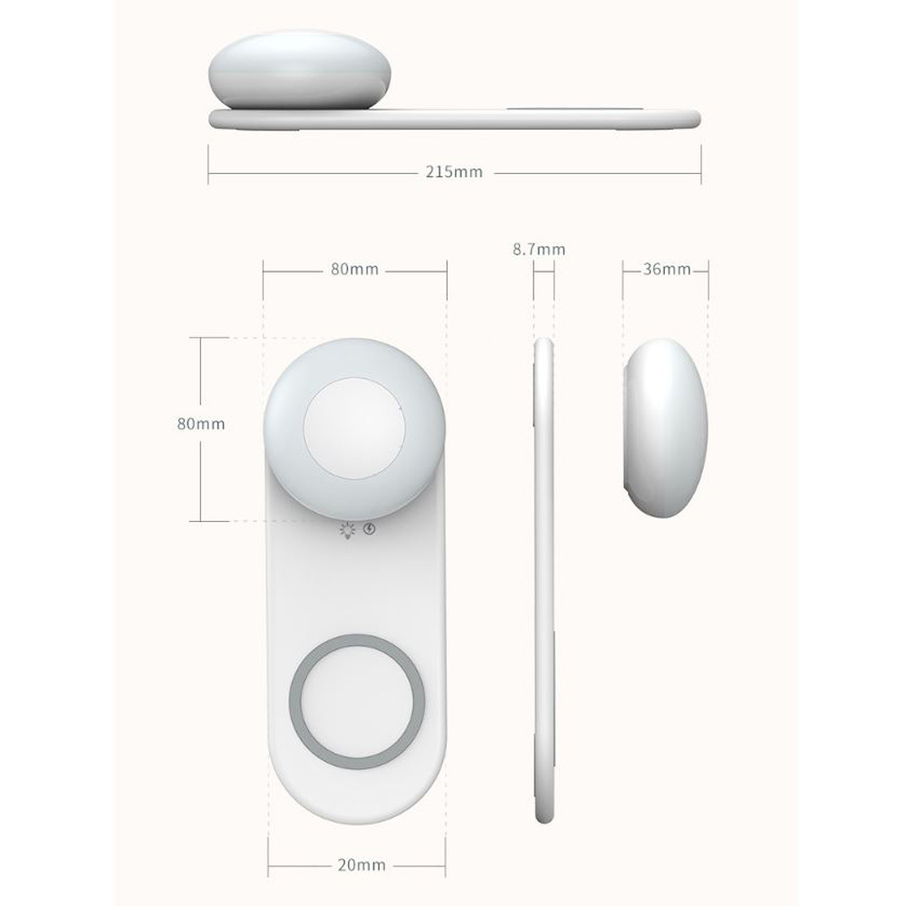 Mobile Phone Wireless Charging LED Desk Lamp Separate Magnetic Touch Dimming Bedroom Night Light Bedside Lamp