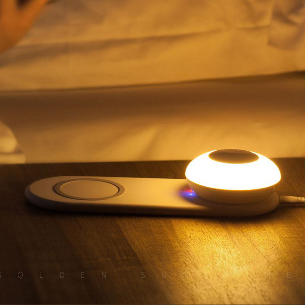 Mobile Phone Wireless Charging LED Desk Lamp Separate Magnetic Touch Dimming Bedroom Night Light Bedside Lamp