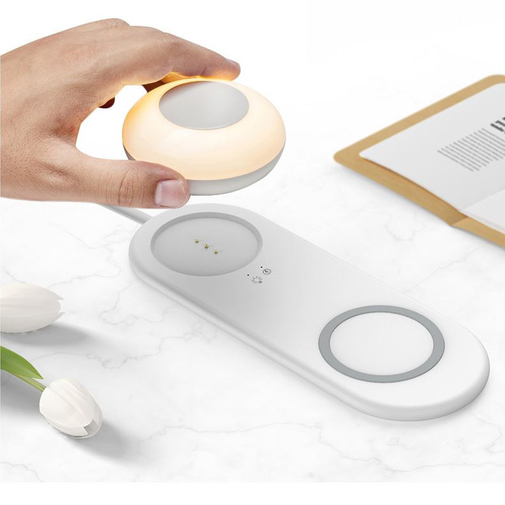 Mobile Phone Wireless Charging LED Desk Lamp Separate Magnetic Touch Dimming Bedroom Night Light Bedside Lamp