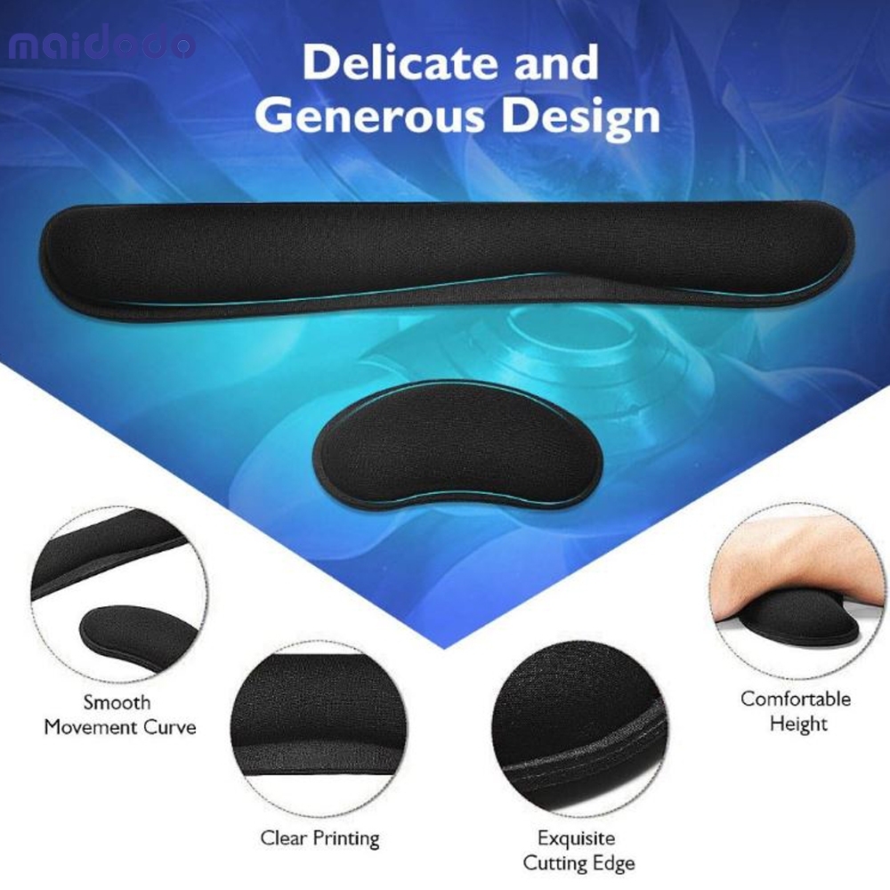 Wrist Rest Mouse Pad Memory Foam Fibre Wrist Rest Pad Ergonomic Mousepad