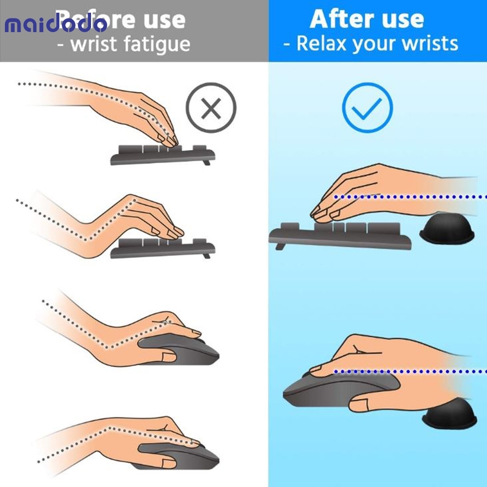 Wrist Rest Mouse Pad Memory Foam Fibre Wrist Rest Pad Ergonomic Mousepad