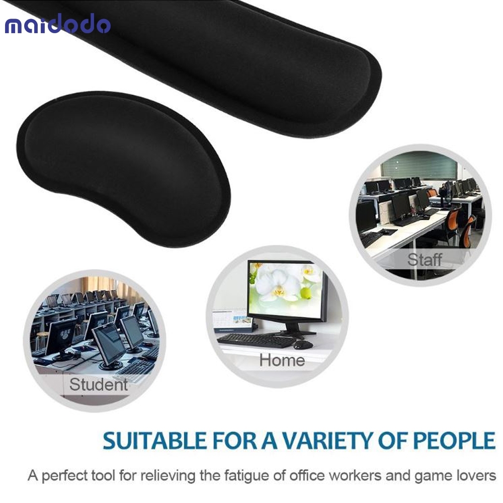 Wrist Rest Mouse Pad Memory Foam Fibre Wrist Rest Pad Ergonomic Mousepad