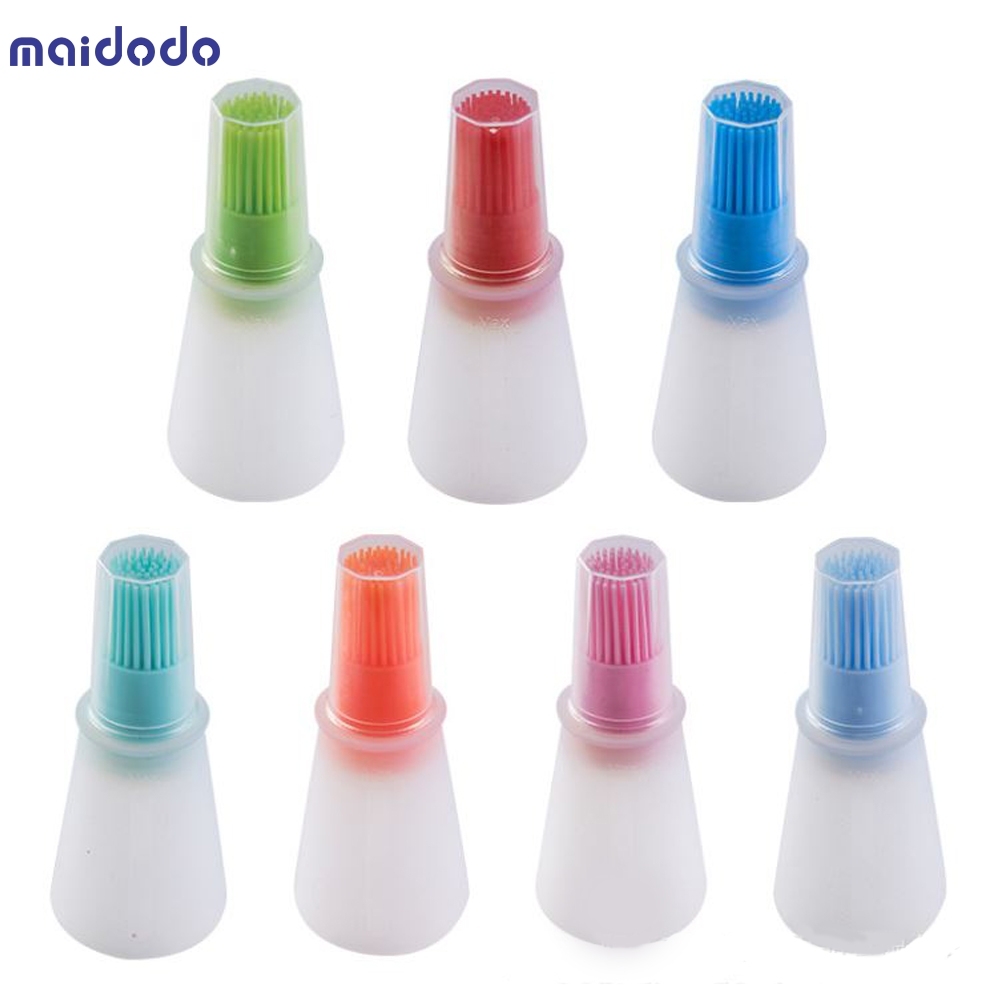 Kitchen Tools Silicone Rubber Oil Dispenser Bottle Brush