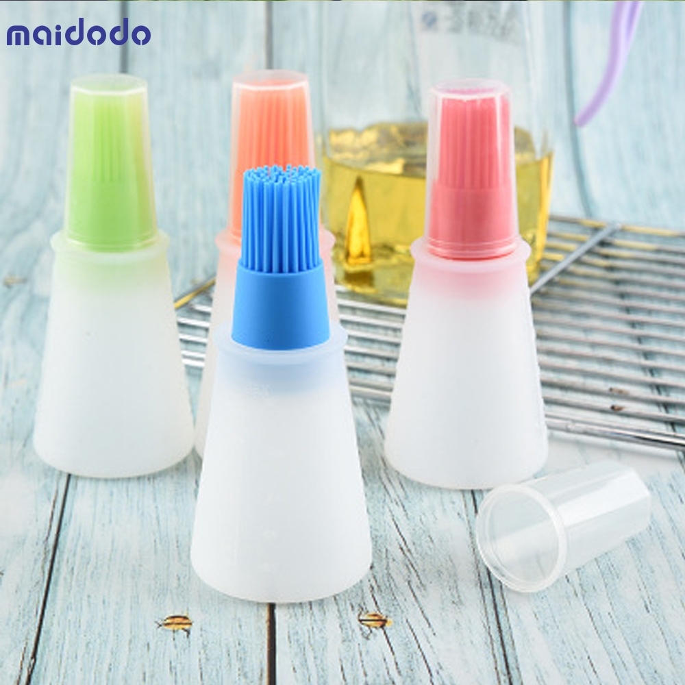 Kitchen Tools Silicone Rubber Oil Dispenser Bottle Brush