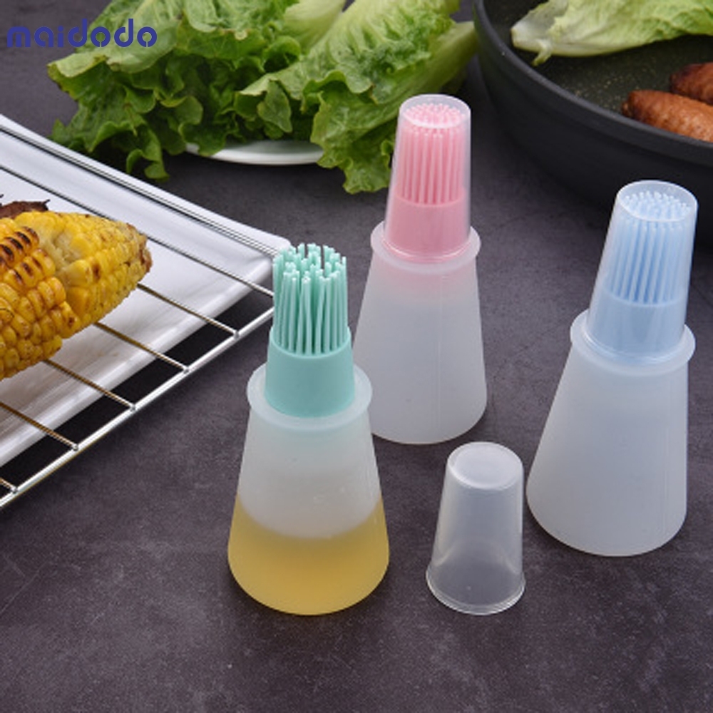 Kitchen Tools Silicone Rubber Oil Dispenser Bottle Brush
