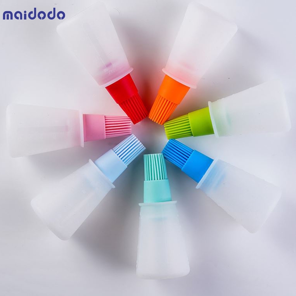 Kitchen Tools Silicone Rubber Oil Dispenser Bottle Brush
