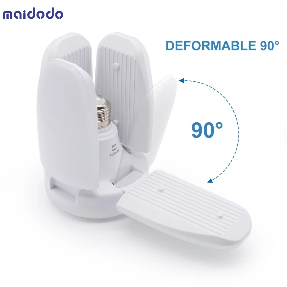Mini 28W LED Folding Fan Blade Corn Bulb Lamp Energy Saving Light Security Light