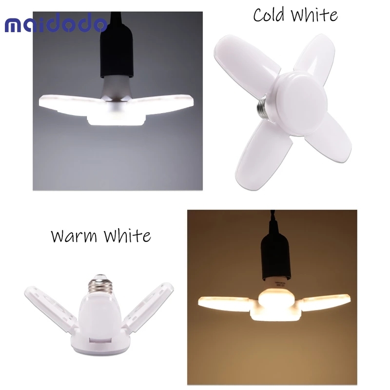 Mini 28W LED Folding Fan Blade Corn Bulb Lamp Energy Saving Light Security Light