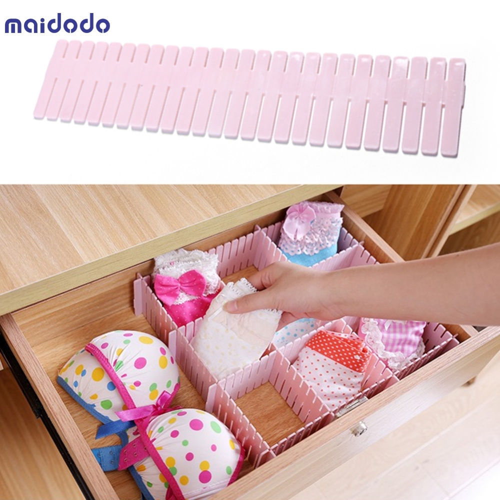 4pcs/Set DIY Drawer Divider Household Storage Organizer Partition Board