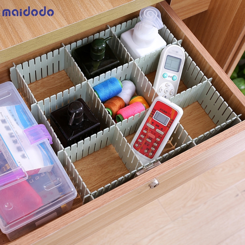 4pcs/Set DIY Drawer Divider Household Storage Organizer Partition Board
