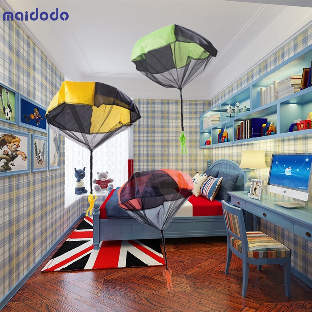 Hand Throw Soldier Parachute Toys Indoor Outdoor Games for Kids Mini Soldier
