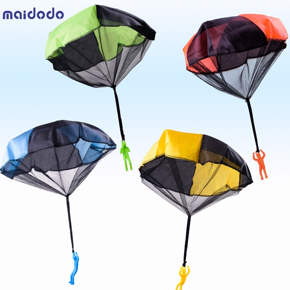 Hand Throw Soldier Parachute Toys Indoor Outdoor Games for Kids Mini Soldier
