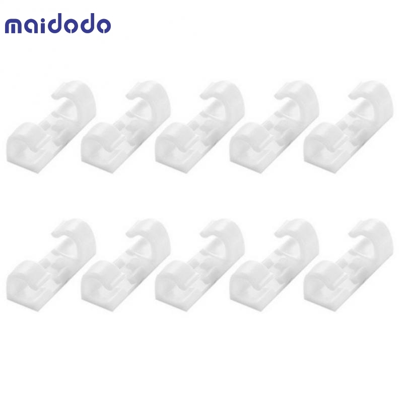 20pcs Self-adhesive Wire Organizer Line Cable Clip Buckle Clips Ties Fixer Fastener Holder Data Telephone Line Winder Sleeve