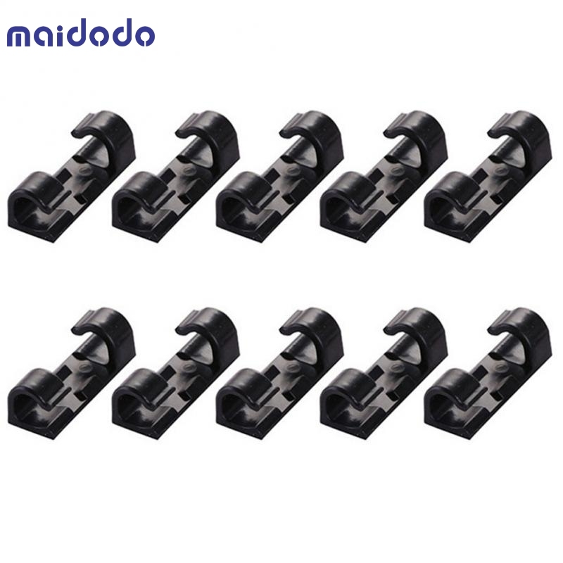 20pcs Self-adhesive Wire Organizer Line Cable Clip Buckle Clips Ties Fixer Fastener Holder Data Telephone Line Winder Sleeve