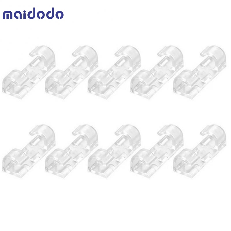 20pcs Self-adhesive Wire Organizer Line Cable Clip Buckle Clips Ties Fixer Fastener Holder Data Telephone Line Winder Sleeve