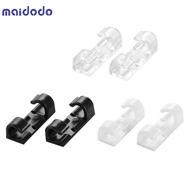 20pcs Self-adhesive Wire Organizer Line Cable Clip Buckle Clips Ties Fixer Fastener Holder Data Telephone Line Winder Sleeve