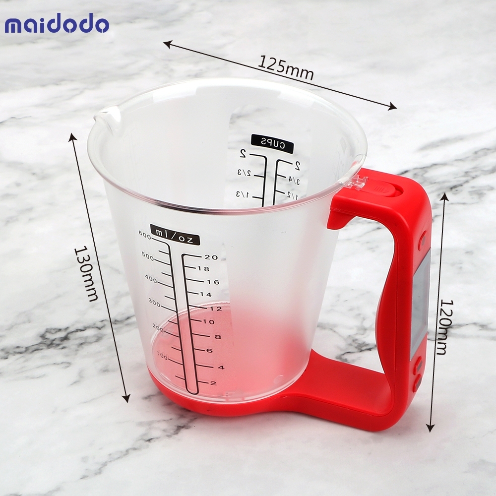 Electronic Measuring Cup Kitchen Scales Digital Beaker Host Weigh Temperature Measurement Cups With LCD Display