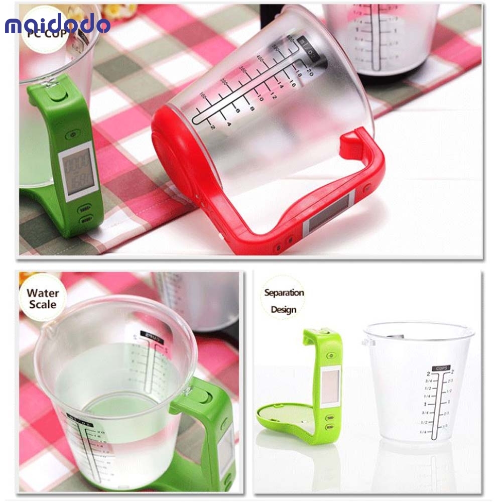 Electronic Measuring Cup Kitchen Scales Digital Beaker Host Weigh Temperature Measurement Cups With LCD Display