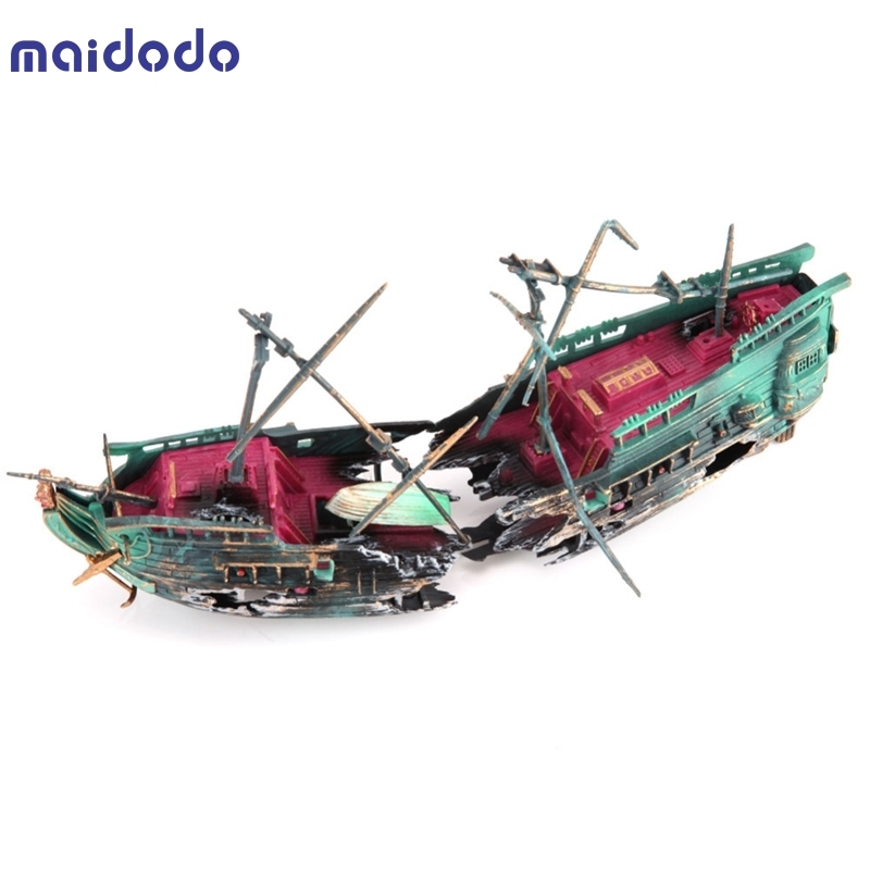 Shipwreck Aquarium Decoration Ornament Sunken Galleon Ship Wreck Aquarium Decorations for Fish Tank