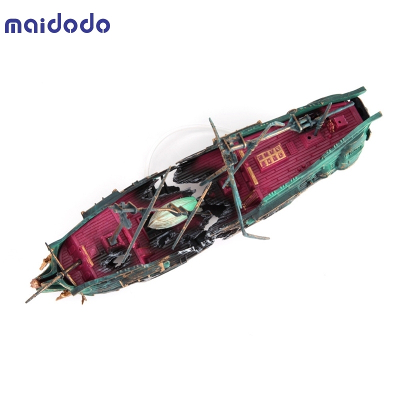 Shipwreck Aquarium Decoration Ornament Sunken Galleon Ship Wreck Aquarium Decorations for Fish Tank