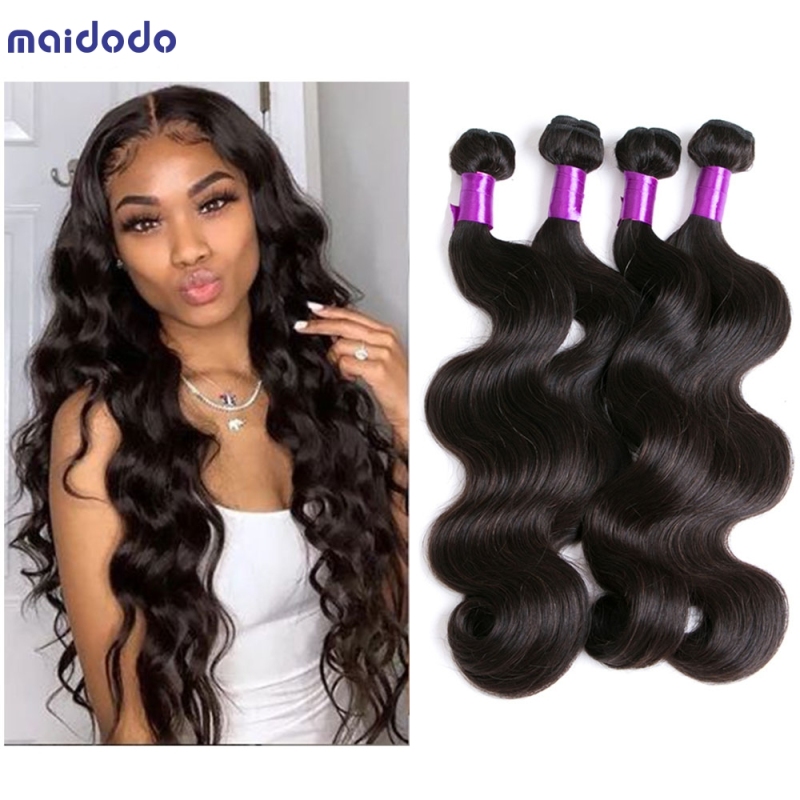 Wave Bundles 100% Human Hair Extensions Natural Color 3 Bundle