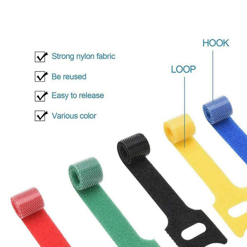 10x T-shaped Cable Ties Fastener Cable Nylon Power Cord Loop Tape  Cable Ties