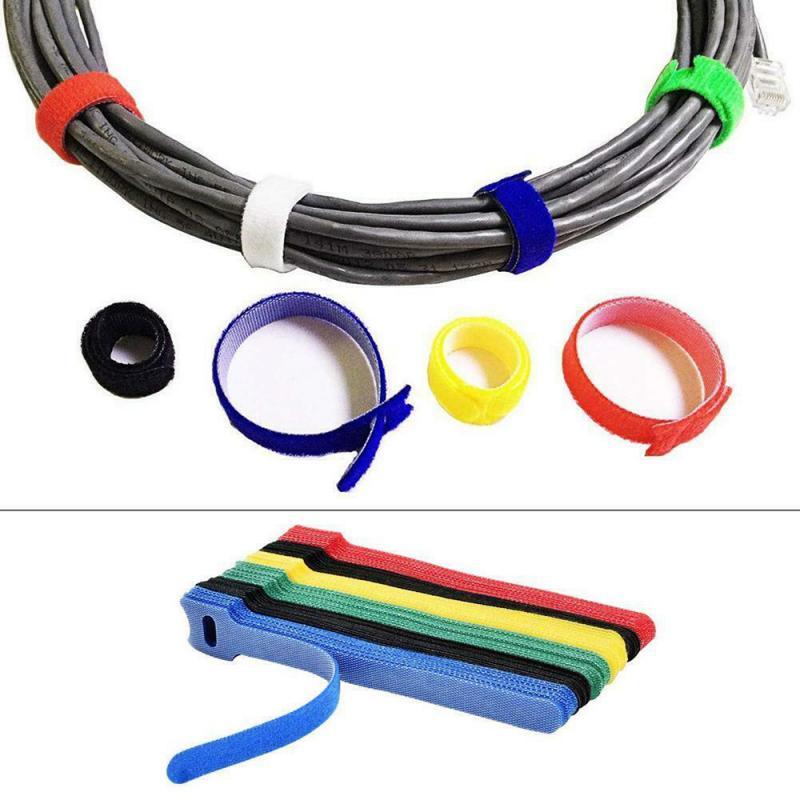 10x T-shaped Cable Ties Fastener Cable Nylon Power Cord Loop Tape  Cable Ties