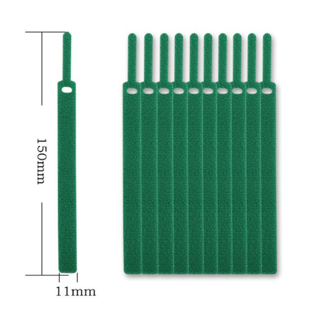 maidodo 10PCS Fastening Cable Ties Reusable, Premium 6-Inch Adjustable Cord Ties, Microfiber Cloth Cable Management Straps Hook Loop Cord Organizer Wi