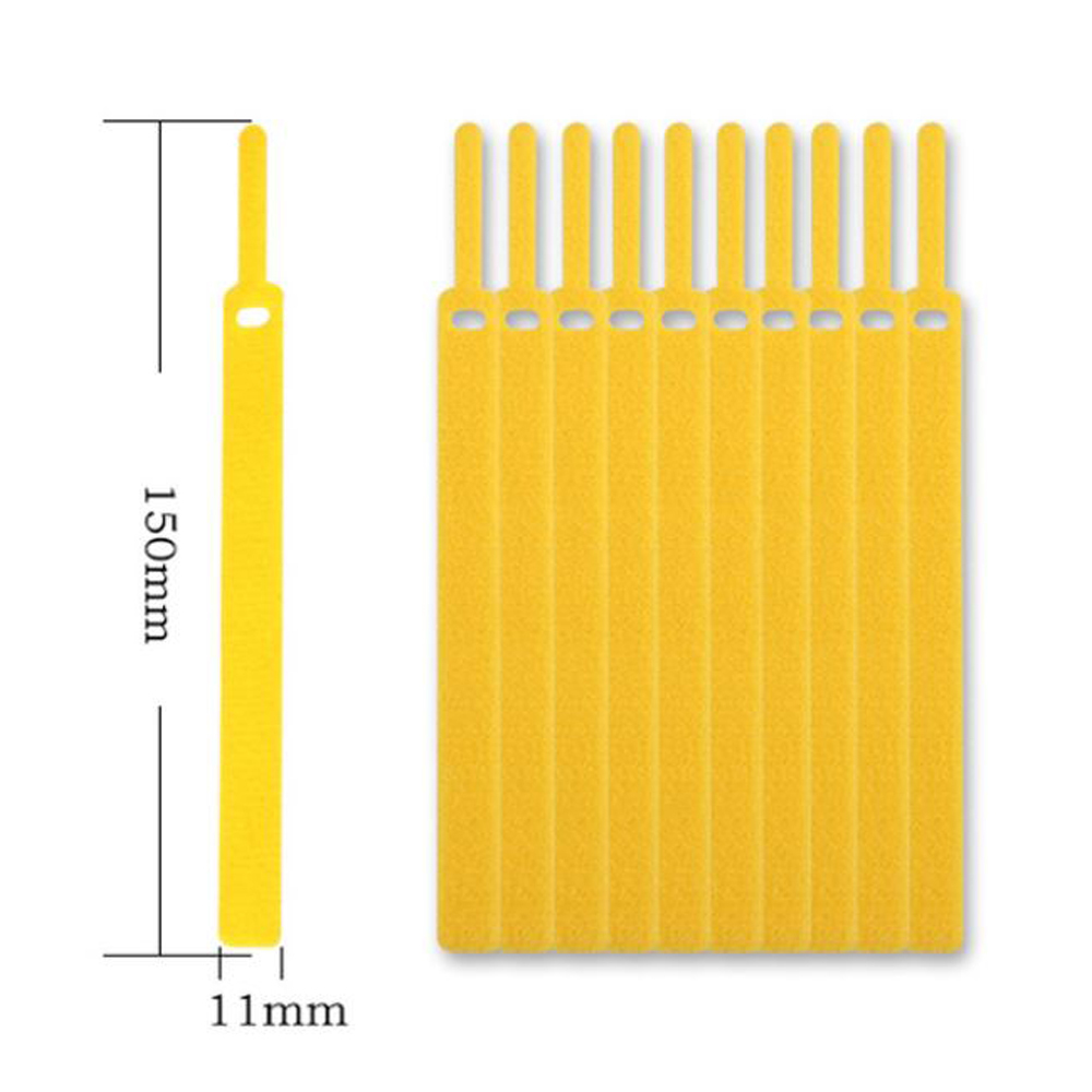 maidodo 10PCS Fastening Cable Ties Reusable, Premium 6-Inch Adjustable Cord Ties, Microfiber Cloth Cable Management Straps Hook Loop Cord Organizer Wi
