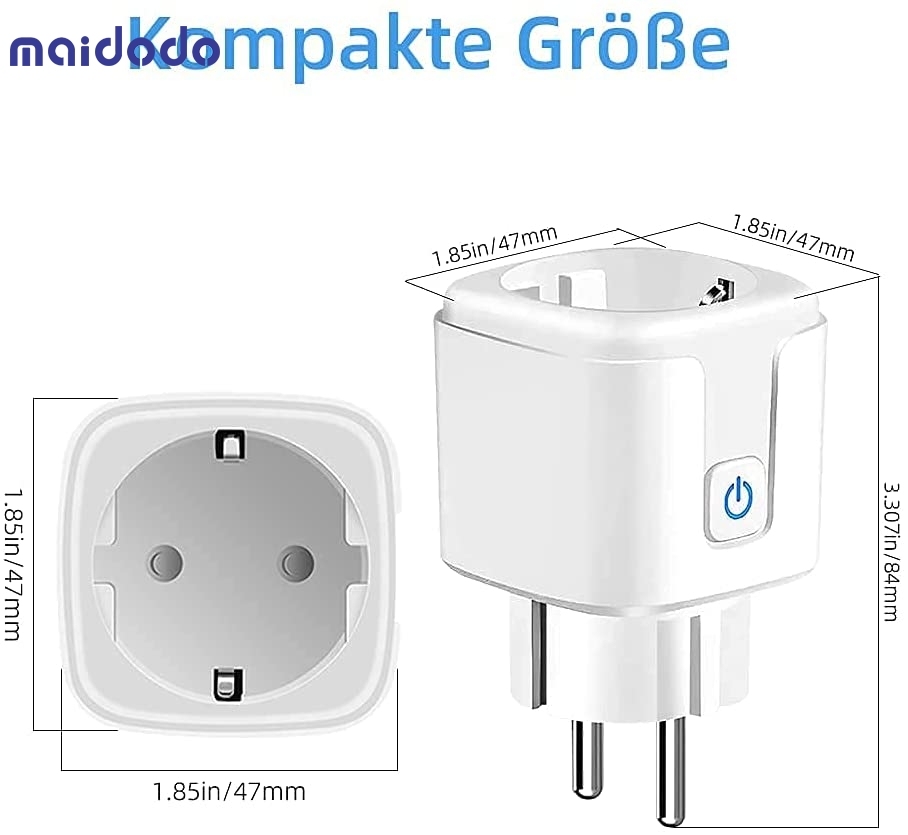 Wlan Socket Smart Home Wifi Socket Maidodo 16A 3500W , Alexa accessories, Works with Alexa Echo / Google Home And Smart Devices, voice control