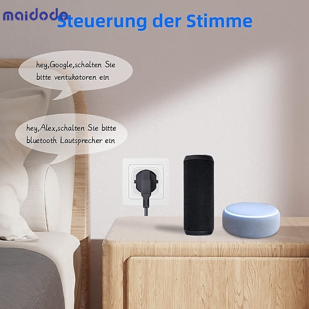 Wlan Socket Smart Home Wifi Socket Maidodo 16A 3500W , Alexa accessories, Works with Alexa Echo / Google Home And Smart Devices, voice control