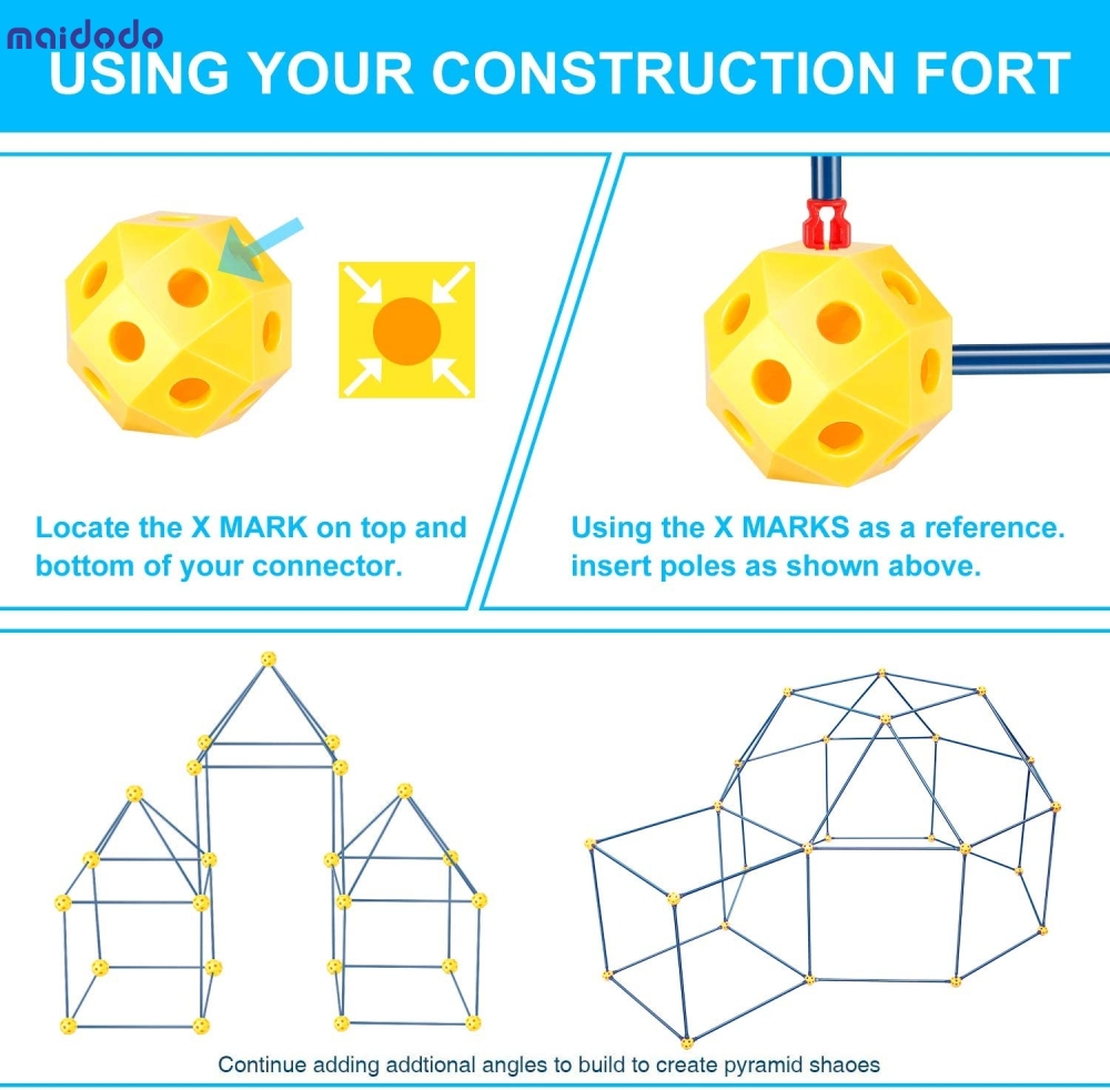 DIY Forts Building Toys, Construction Toys Children Castle Building Educational Toys Gift For Children Boys Girls From 6 Years