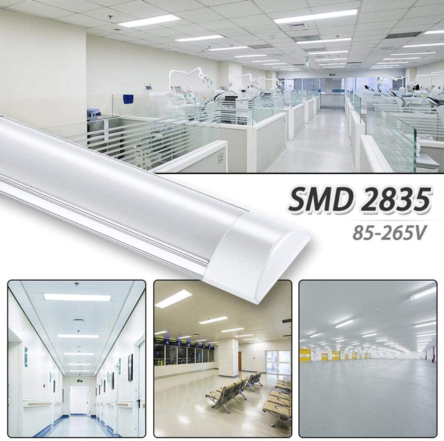 Maidodo  LED Tube 120CM 40W Warm White 3000K  Flicker-free LED Ceiling Lamp Ultra Slim Tube Light for Garage, Warehouse, Hobby Room