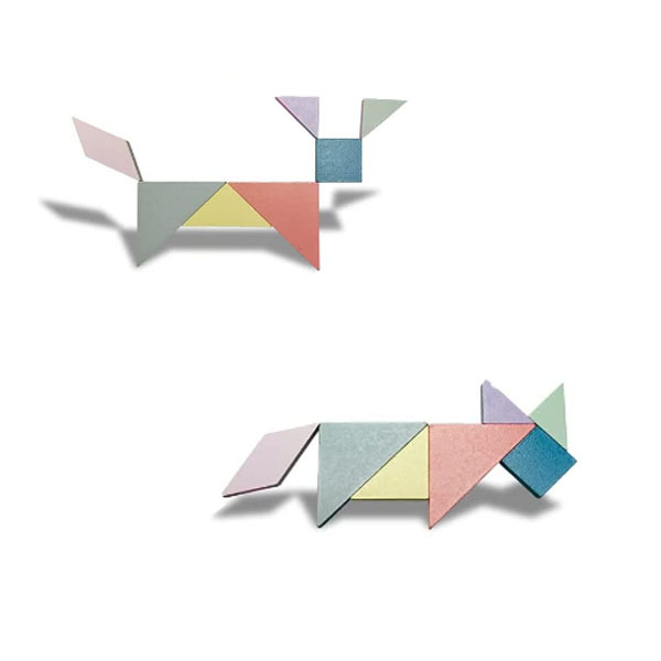 NanYaWei Tangram Magnetic Children's Educational Classroom Pink Puzzle Toys