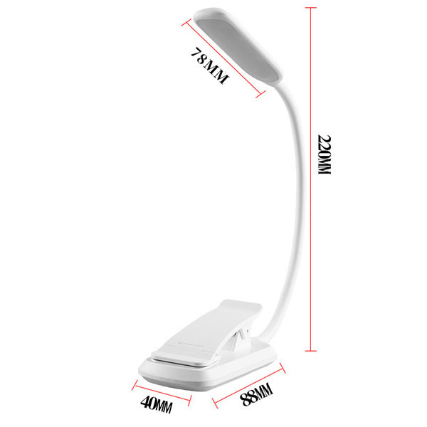 maidodo LED eye reading lamp plastic reading book color, arbitrary angle USB charging reading clip lamp.