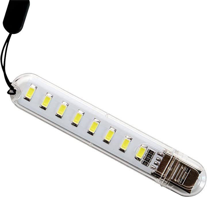 USB Light,Night Light Plug in,Small Led Light Stick with 8 Lamp Beads for Power Brick/Portable Power Station(Pack of 5)