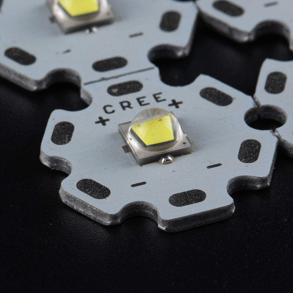 maidodo 10W CREE Single XML LED T6 High Power LEDs White Chip with 20mm PCB for DIY (Coolwhite)